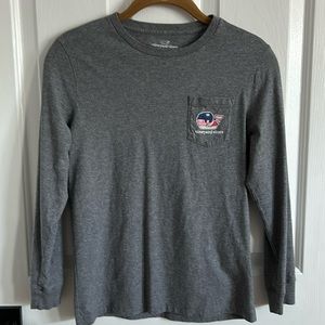 Boy Vineyard Vines hockey themed shirt
